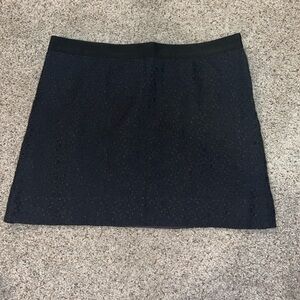 J. Crew Black Eyelet/Lace Mini Skirt Size 8